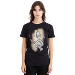 Disney Frozen It Up with Olaf and Bruni The Fire Spirit Ladies, siyah kadın tişörtü, Siyah, L