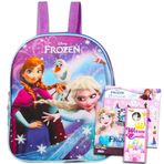 Disney Frozen Kızlar, Çocuklar için Mini Sırt Çantası ~ 11 inç Donmuş Okul Çantası, Boyama Kitabı, Yer İmleri ve Çıkartmalar (Anna ve Elsa Okul Malzemeleri Seti) ile 6 Parça Paket, Disney Frozen Bebek