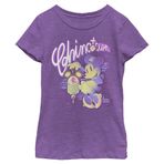 Disney Karakterler Chinatown Minnie Kız Heather Crew Tişört, Mor Berry, XL