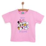 Disney Kız Bebek Lisans Tişört Bisiklet Yaka Short Sleeve - Açık Pembe