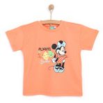 Disney Kız Bebek Lisans Tişört Bisiklet Yaka Short Sleeve - Mercan