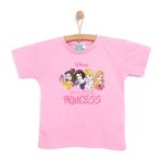 Disney Kız Bebek Lisans Tişört Bisiklet Yaka Short Sleeve - Pembe