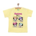 Disney Kız Bebek Lisans Tişört Bisiklet Yaka Short Sleeve - Sarı