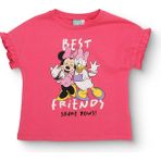 Disney Kız Bebek Lisans Tişört Lisans Baskılı Bisiklet Yaka Kısa Kol - Pembe - 18 - 24 Ay