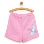 Disney Kız Frozen Reçme Paça Pembe Bebek Şort