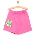 Disney Kız Minnie Mouse Reçme Paça Pembe Bebek Şort