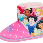 Disney Kız Prenses Terlik Botları Çocuk Suni Kürk Astarlı Parlak Polar Patik Pembe 2 UK