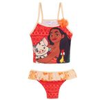 Disney Kızlar Moana Tankini Çocuklar İki Parça Lüks Mayo Yüzme Kostümü Havuz Plaj Mayo, Turuncu, 9-10 Years