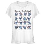 Disney Lilo & Stitch Stitch'in Modları Kadın Bisiklet Yaka T-Shirt Beyaz S
