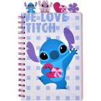 Disney Lisanslı Stitch&angel A5 Ayraçlı Telli Not Defteri