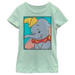 Disney Little Big Dumbo Box Kız Kısa Kollu Tişört, Nane, S
