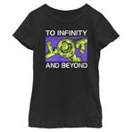 Disney Little, Big Pixar Toy Story Mission Infinity Kız Kısa Kollu Tişört, Siyah, XS