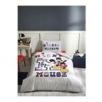 Disney Mickey Mouse Collage Tek Kişilik Fitted Çarşaflı Çocuk Nevresim Takımı
