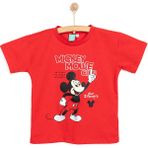 Disney Mickey Mouse Erkek Tshirt Erkek Bebek - Kırmızı - 1,5 Yaş