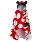 Disney Minnie Mouse Kapüşonlu Havlu 100% Pamuk Kız Panço Çocuklar Plaj Banyo Havlusu Yüzme Wrap Değişen Elbise