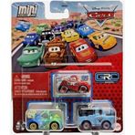 Disney Pixar Cars Mini Racers Diecast Car 3 Pack (GRC McQueen & Carla Veloso & Blue Mater)