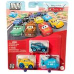 Disney Pixar Cars - Üçlü Mini Racers - Dinoco Cruz Ramirez & Dinoco Flash McQueen & Rotor Turbosky
