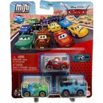 Disney Pixar Cars - Üçlü Mini Racers - Grc Mcqueen & Carla Veloso & Blue Mater (1:110)