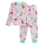 Disney Prenses Kız Çocuk Pijaması Çocuklar için Tam Boy Pijama Seti %100 Pamuk Prenses Gecelik Pijama, pinguin gri, 7-8 Years