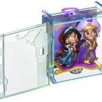 Disney Princess Perfect Pairs Jasmine, eğlenceli Aladdin oyuncağı, 2 bebek, taşınabilir vitrin ve stand, 3 yaşından büyük çocuklar için