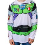 Disney Toy Story I Am Buzz Lightyear Kostüm Tişört, Beyaz, XS