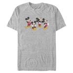 Disney Üniseks Mickey Classic Mickey Line Organic kısa kollu tişört, melanj gri, XXL