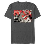 Disney Üniseks Mickey & Friends-Mickey and Headless Horseman Organik Kısa Kollu Tişört, Melange Black, XXL