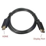 Displayport to Hdmi Kablo Çevirici TV Görüntü Ekran Kablosu 1.8m