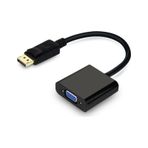 Displayport To Vga DÖNÜŞTÜRÜCÜ ÇEVİRİCİ DISPLAY PORT TO VGA renk-siyah