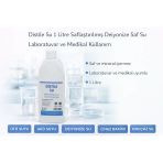 Distile Su 1 Litre Saflaştırılmış Deiyonize Saf Su Laboratuvar Kullanım 1 Adet
