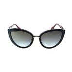 Dita DVT 302-A GLD BLK 54 54 Ditavonteese Siyah Çekik Çerçeve Kadın Güneş Gözlüğü