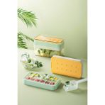 Ditmo Kitchen Ware Kitchen Ware Kapaklı ve Saklama Kutulu Çift Katlı Buz Kalıbı - Yeni Nesil Basmalı Sistem Buzluk - Yeşil