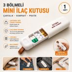 Ditmo minipop – kapaklı 3 bölmeli taşınabilir ılaç kutusu - renk - Beyaz