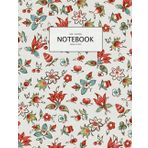 Ditsy Floral Notebook - Pretty Print design - Red Teal - Paperback notebook - A4 - Lined Ruled 8mm - 8.5 x 11 inches: Beautiful A4 Notebook with Lined ... Pages, Matt Finish with bright clear colors