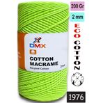 Diva İplik Dmx 2 mm-Premium Koton Pamuk Makrome İpi-Cotton Zincir Makrome Çanta İpi -1976