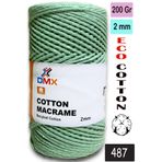 Diva İplik Dmx 2 mm-Premium Koton Pamuk Makrome İpi-Cotton Zincir Makrome Çanta İpi -487