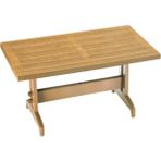 Diva Plastik Bahçe Masası Teak - Ahşap Desenli 80X 140