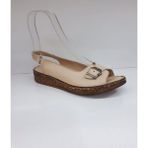 Divadonna 3161 Bayan Deri Comfort Sandalet - Bej