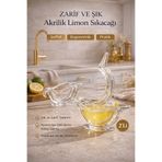 DİVAYS 2’li Akrilik Limon Sıkacağı Şeffaf Ergonomik Narenciye Sıkacak Zarif Tasarım