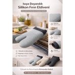 DİVAYS Isıya Dayanıklı Silikon Fırın Eldiveni Kaymaz Su Geçirmez Yüksek Koruma
