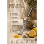 DİVAYS Paslanmaz Çelik Limon Rendesi Mikro Dişli Ergonomik Saplı Çok Amaçlı Rende