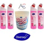 Diversey 5'li Temizlik Paketi 4 Adet Extra Banyo Temizleyici + 1 Adet Beyazlar Için Leke Çıkarıcı