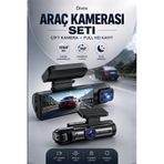 Divex 1296P Ultra HD Çift Araç Kamerası Seti - 360° Dönebilir Lens, Gece Görüşlü, G-Sensörlü