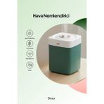 Divex 3l Çift Sprey Ultrasonik Hava Nemlendirici Buhar Makinesi – Aroma Difüzörlü - Yeşil