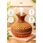 Divex Ahşap Görünümlü Ultrasonik Hava Nemlendirici 300 ml Aromaterapi Difüzörü Sessiz Çalışma Özelliği
