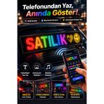 Divex Led Ekran Matrix Panel Cama Yapışan Boy 16X64 Uygulama İle Kontrol Dijital Tabela Araba Yazısı