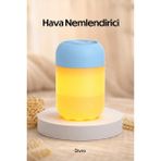 Divex Ultrasonik Hava Nemlendirici - Sessiz Buhar Makinesi, Aroma Difüzörü ve Sıcak LED Gece Lambası - Mavi