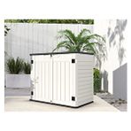 Divona Home C030 Hdpe Bahçe Balkon Depolama Dolabi 760 Litre (g 127,5 X D 74 X Y 105 Cm ) GRİ RENK SİYAH DETAYLI