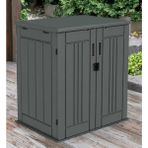 Divona Home C037 Hdpe Plastik Bahçe Balkon Rafli Depolama Dolabi (g 80 X D 59 X Y 86.5 Cm ) Antrasit