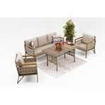 Divona Home Flores Bahçe Balkon Takimi 3+1+1+masa cappucino